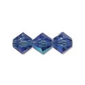 (image for) Preciosa Crystal-4mm Bicone Sapphire AB * 144 Pieces