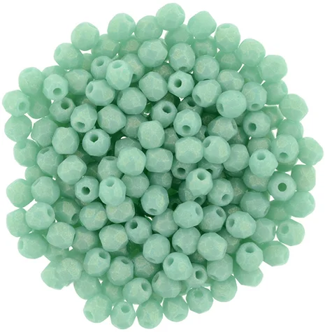 (image for) Czech Fire Polish 2mm-Sueded Gold Turquoise