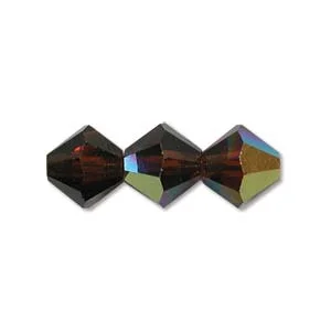 (image for) Preciosa Crystal-3mm Bicone Smoked Topaz AB * 144 Pieces