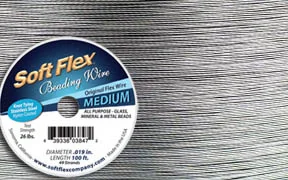 SoftFlex Beading Wire - Medium Satin Silver .019, 30 foot spool (image for) SoftFlex Beading Wire - Medium Satin Silver .019, 30 foot spool