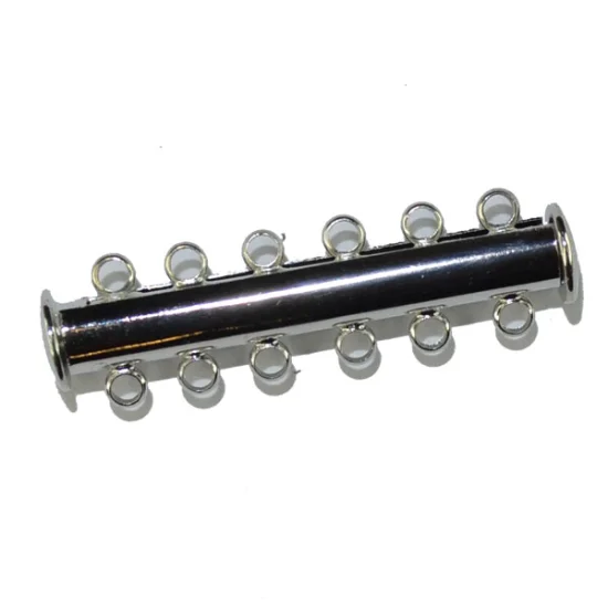 (image for) Platinum Finish - 6-Loop Magnetic Slide Clasp * One Clasp