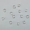 (image for) Silver Plate - 7.5 x1.2mm Jump Ring-50pk