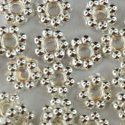 (image for) Silver Plate - 7 Dot Bali Style Spacer Beads - 825 Beads