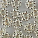 (image for) Silver Plate - 7 Dot Bali Style Spacer Beads - 825 Beads