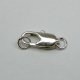 Platinum Finish Brass Core 17 mm Lobster Clasp with 2 Rings * 10 Piece Package (image for) Platinum Finish Brass Core 17 mm Lobster Clasp with 2 Rings * 10 Piece Package