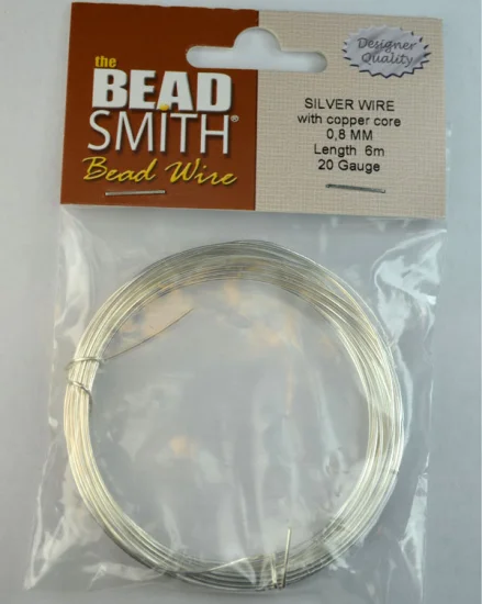 (image for) German Craft Wire-Silver Plated Copper Wire, 20 Gauge * 6 Meters