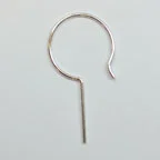 (image for) Sterling Silver - 20 Gauge Round Hoop Earwire Blank .53 Inch length * 5 Pairs