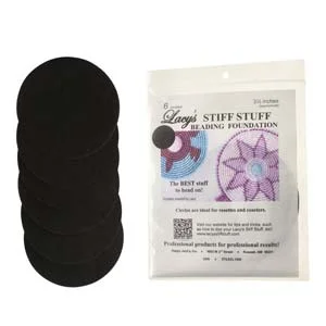 (image for) Lacy's Stiff Stuff-Black 3 1/2" Diameter Circle * Six Piece Package