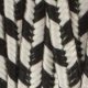(image for) Rayon Soutache - Silver Grey & Black Stripe