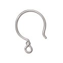 (image for) Sterling Silver - Semi-Circle Ear Wire with 2 mm Bead