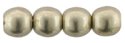 (image for) Czech 2mm Round - Sueded Gold Cloud Dream