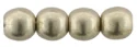 (image for) Czech 2mm Round - Sueded Gold Cloud Dream