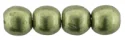 (image for) Czech 2mm Round - Sueded Gold Fern
