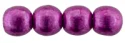 (image for) Czech 3mm Round-Sueded Gold Fuchsia Red