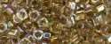 (image for) TOHO 3mm Cube Shape Seed Beads-Bronze Lined Crystal Rainbow