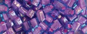 (image for) TOHO 4mm Cube Shape Seed Beads-Pink Lined Aqua Transparent