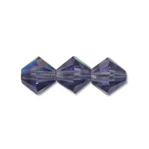 (image for) Preciosa Crystal-4mm Bicone Tanzanite AB * 144 Pieces
