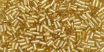 (image for) TOHO Size 1 Bugle Bead. 3mm Length-Light Topaz Silver Lined Matte