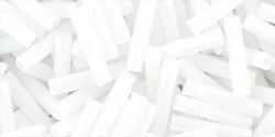 (image for) TOHO Size 2 Bugle Bead. 6mm Length-White Opaque