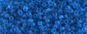 (image for) TOHO 11/o Round-Dark Blue Lined Aqua Matte. 11T932FM