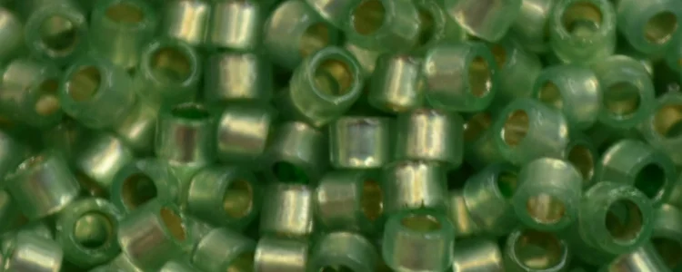 (image for) TOHO Aiko Precision Cylinder Bead. Lime Opal Silver Lined PermaFinish TB-PF2103