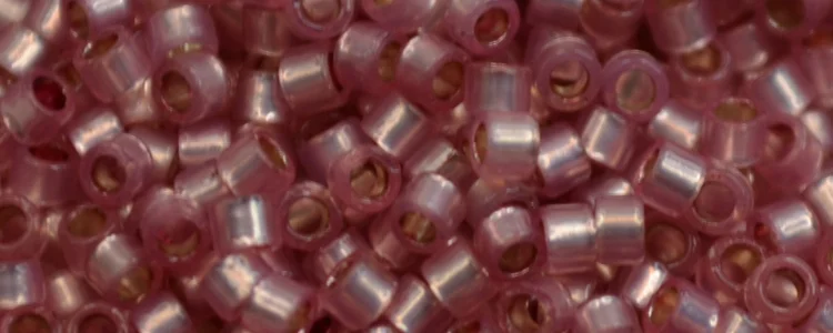 (image for) TOHO Aiko Precision Cylinder Bead. Dark Pink Opal Silver Lined PermaFinish TB-PF2106