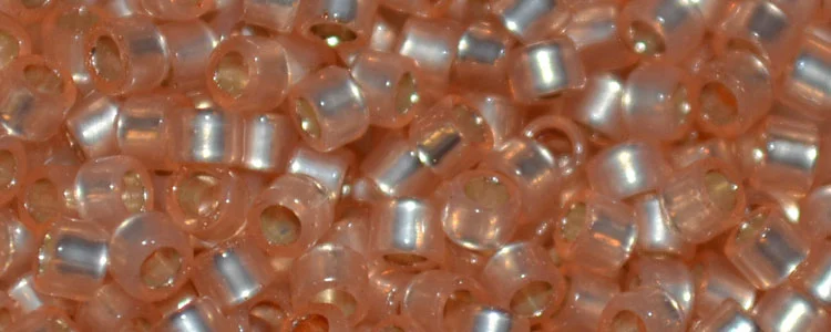 (image for) TOHO Aiko Precision Cylinder Bead. Salmon Opal Silver Lined PermaFinish TB-PF2111