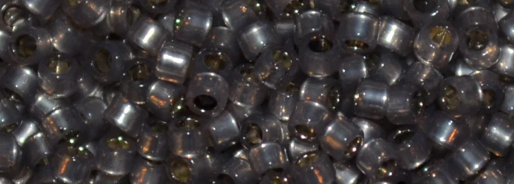 (image for) TOHO Aiko Precision Cylinder Bead. Black Diamond Opal Silver Lined PermaFinish TB-PF2115