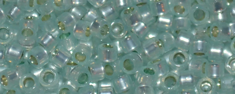 (image for) TOHO Aiko Precision Cylinder Bead. Light Aqua Opal Silver Lined PermaFinish TB-PF2116