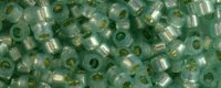 TOHO Aiko Precision Cylinder Bead. Light Mint Opal Silver Lined PermaFinish TB-PF2118 (image for) TOHO Aiko Precision Cylinder Bead. Light Mint Opal Silver Lined PermaFinish TB-PF2118