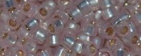 TOHO Aiko Precision Cylinder Bead. Light Pink Opal Silver Lined PermaFinish TB-PF2120 (image for) TOHO Aiko Precision Cylinder Bead. Light Pink Opal Silver Lined PermaFinish TB-PF2120