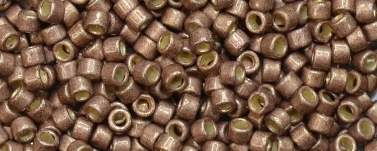 (image for) TOHO Aiko Precision Cylinder Bead. Mauve Galvanized Matte PermaFinish TB-PF556F