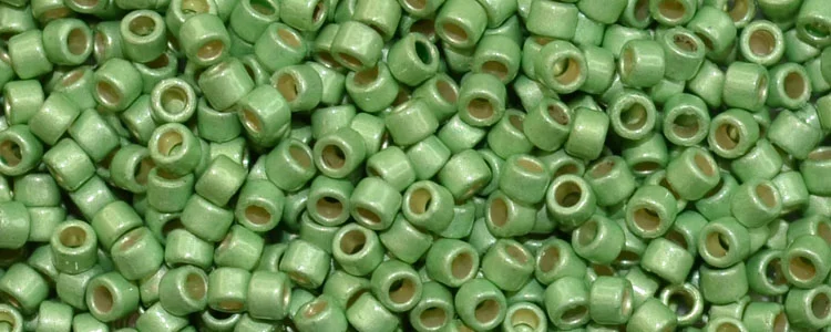 (image for) TOHO Aiko Precision Cylinder Bead. Lime Galvanized Matte PermaFinish TB-PF560F