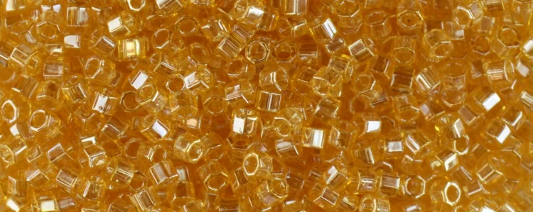 (image for) TOHO Aiko Hexagon Precision Cylinder Bead. Light Topaz Transparent Luster TBC-103