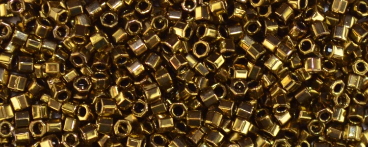 (image for) TOHO Aiko Hexagon Precision Cylinder Bead. Dark Gold Bronze Metallic TBC-223