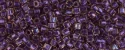 (image for) TOHO Aiko Hexagon Precision Cylinder Bead. Purple Lined Crystal Rainbow TBC-265