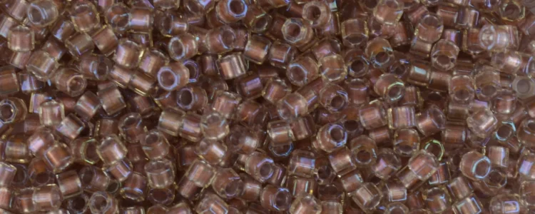 (image for) TOHO Aiko Hexagon Precision Cylinder Bead. Rose Lined Crystal Rainbow TBC-267