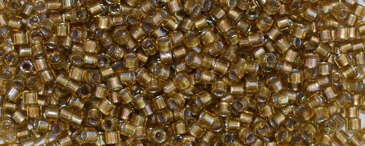(image for) TOHO Aiko Hexagon Precision Cylinder Bead. Dark Bronze Lined Topaz Rainbow TBC-278
