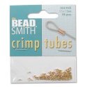 (image for) Gold Plate - 1.5 mm x 1.5 mm Crimp Tube * 100 Pieces