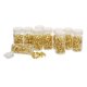 (image for) Gold Finish 2 mm Crimp Tube  Approximately 1,000 pieces in Ten Glass Tubes of 100 Pieces Each
