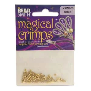 (image for) Gold Plate - Magical Crimps, 2mm x 2mm Crimp Tube * 100 Pieces