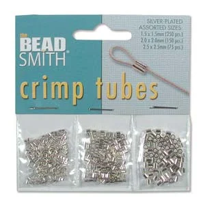(image for) Silver Plate - Assorted Size Crimp Tubes * 475 Pieces