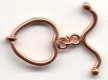 (image for) Handmade Java Copper 14mm Heart Toggle * 5 Sets