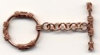 (image for) Handmade Java Copper 20mm Ornate Toggle Set * 5 Sets