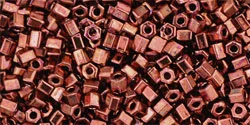(image for) TOHO Aiko Hexagon Precision Cylinder Bead. Copper Bronze Metallic TBC-222