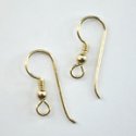 (image for) 14K Gold Filled - Regular Earwire w/ Bead & Coil * 5 Pair