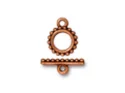 (image for) Antique Copper Plate - Beaded Toggle
