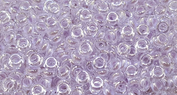 (image for) TOHO 8/o Demi Round, Light Lavender Lined Crystal Luster, color # 8TD-1066