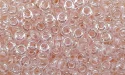 (image for) TOHO 11/o Demi Precision Round Seed Bead, Light Rose Lined Crystal Luster, color # 11TD-1068