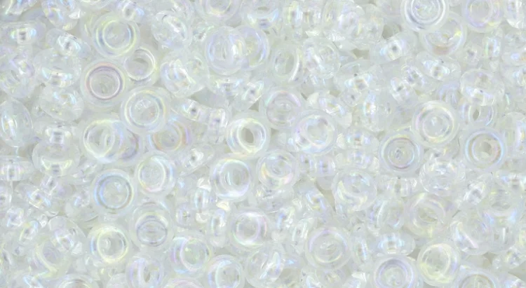 (image for) TOHO 11/o Demi Precision Round Seed Bead, Crystal Transparent Rainbow, color # 11TD-161
